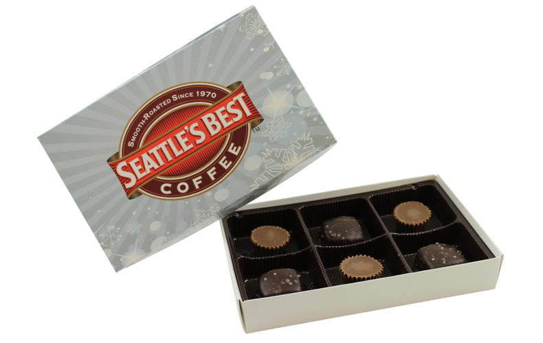 Rectangle Custom Candy Box with Reeses and SeaSalt Caramels Rectangle Custom Candy Box with Reeses and SeaSalt Caramels